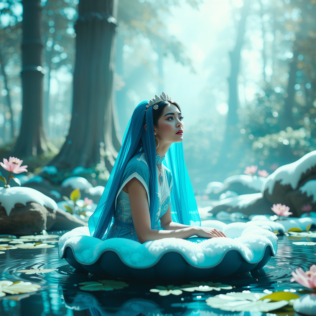 Ice Princess floating in