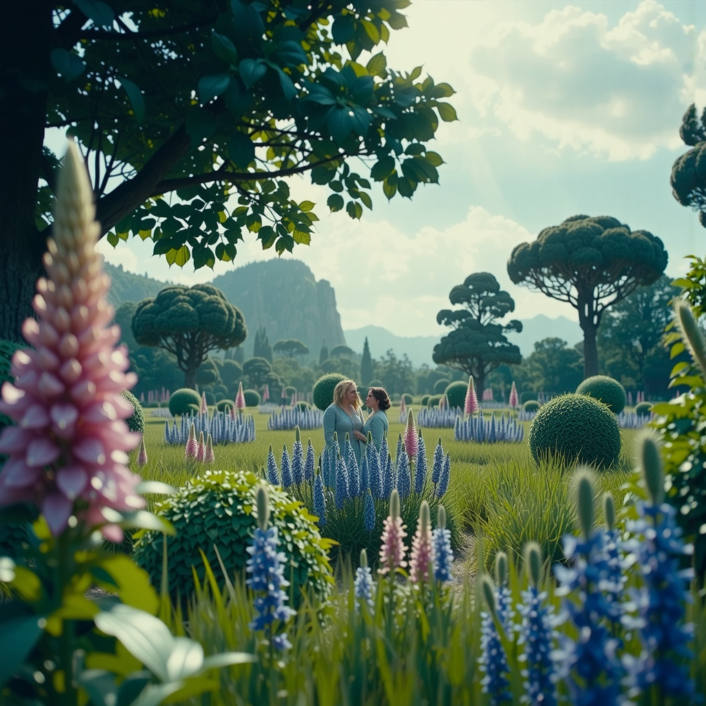 A serene landscape of