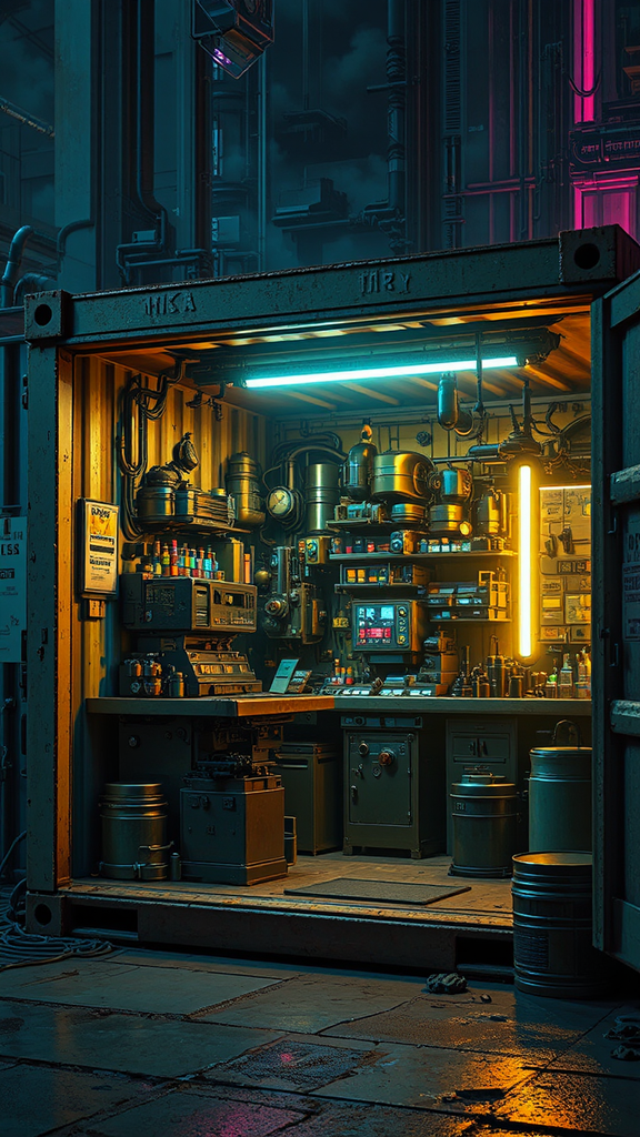 Small sci-fi machine shop