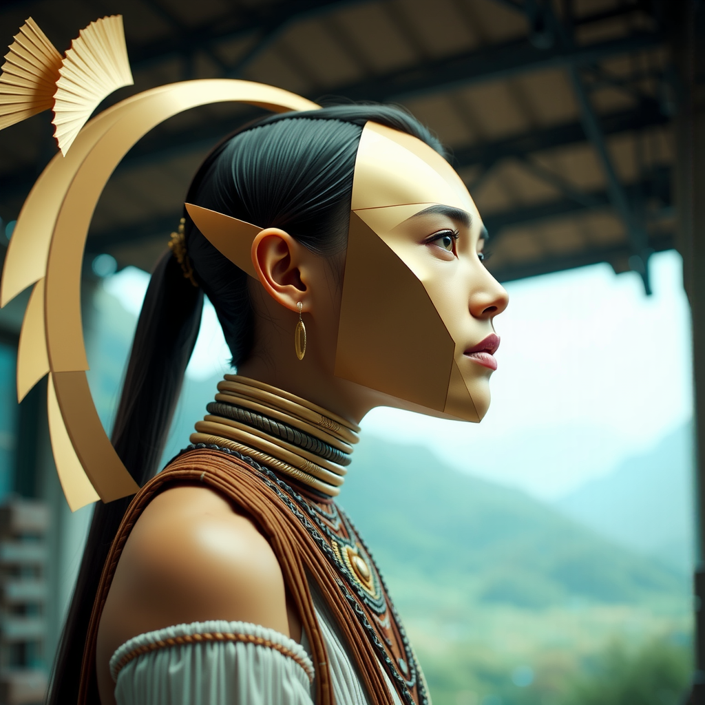 Priestess in ornate headdress