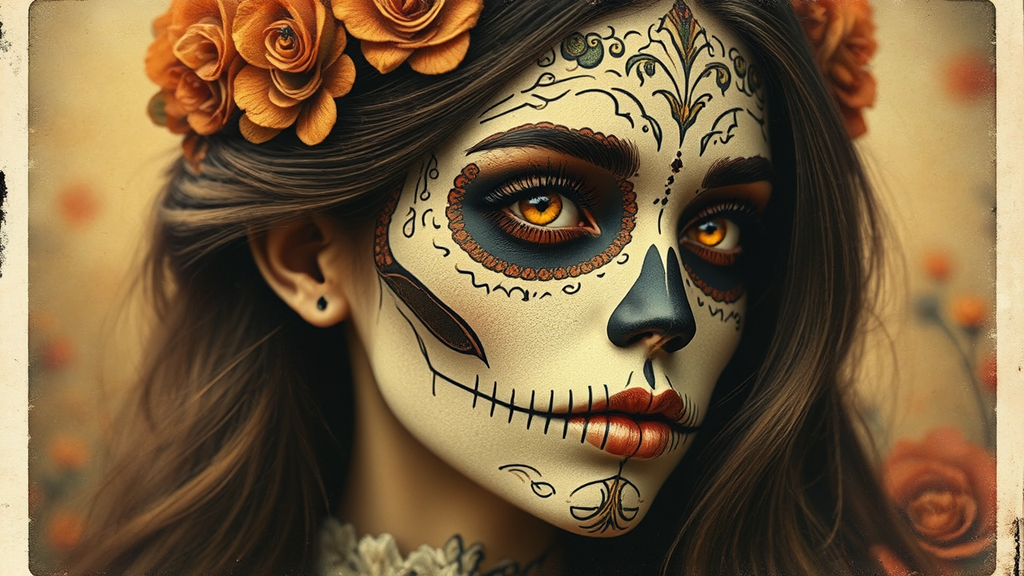 A vintage-style Hispanic woman