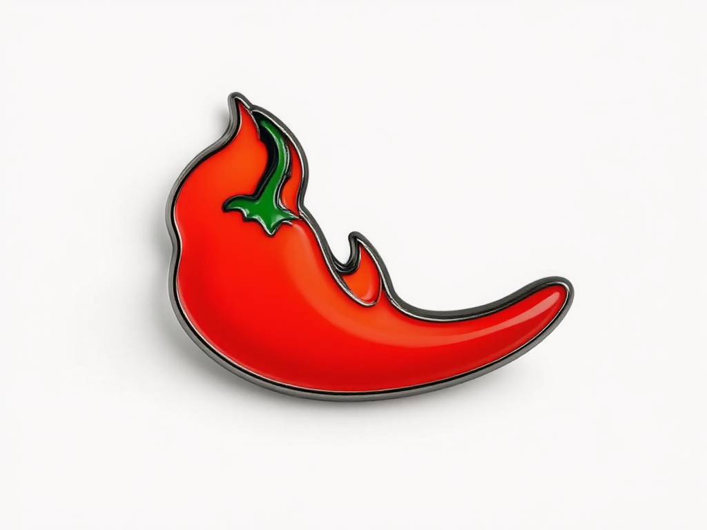 Retro minimalist jalapeno flame