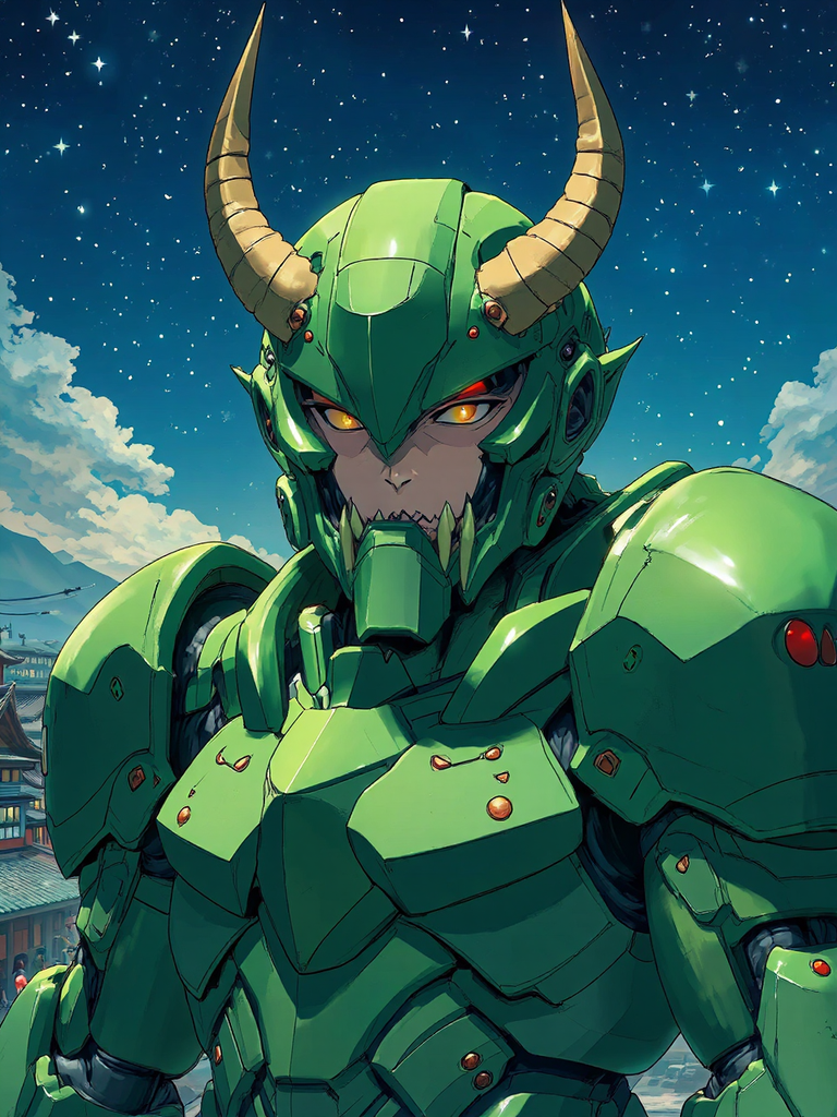 Anime mecha in starry
