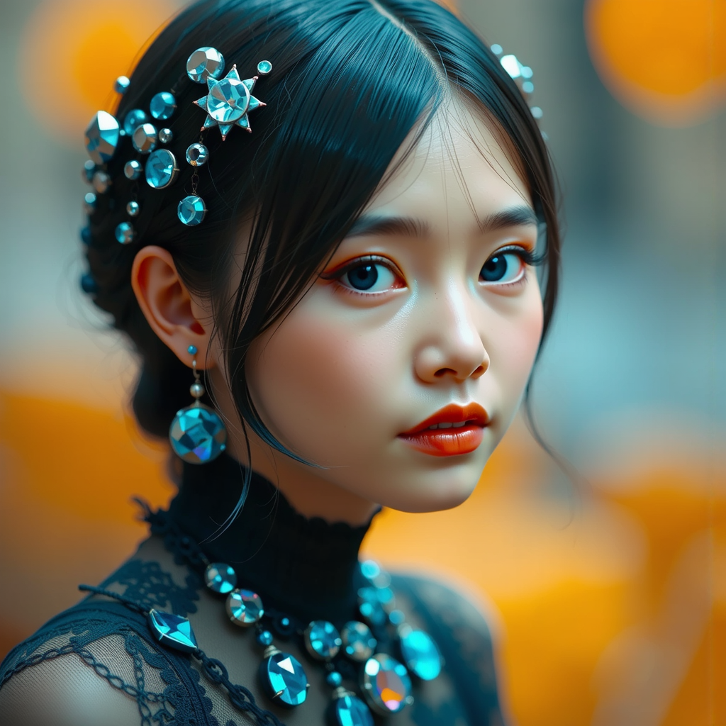 Beautiful woman with dark