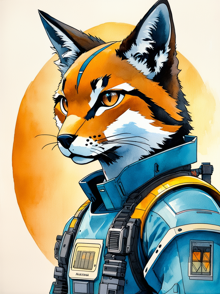 Masculine engineer with lynx