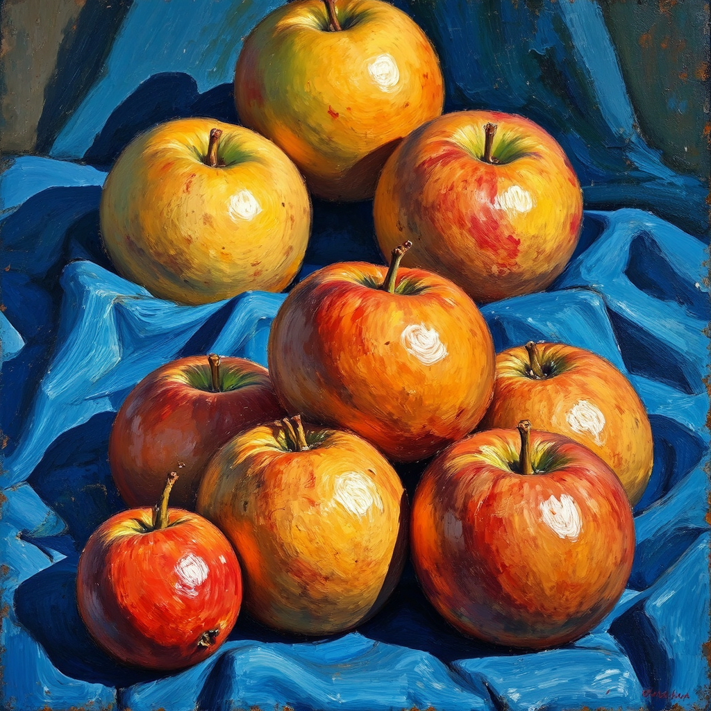 Impressionistic painting of red