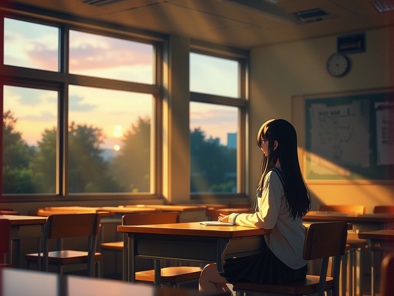 High school girl in