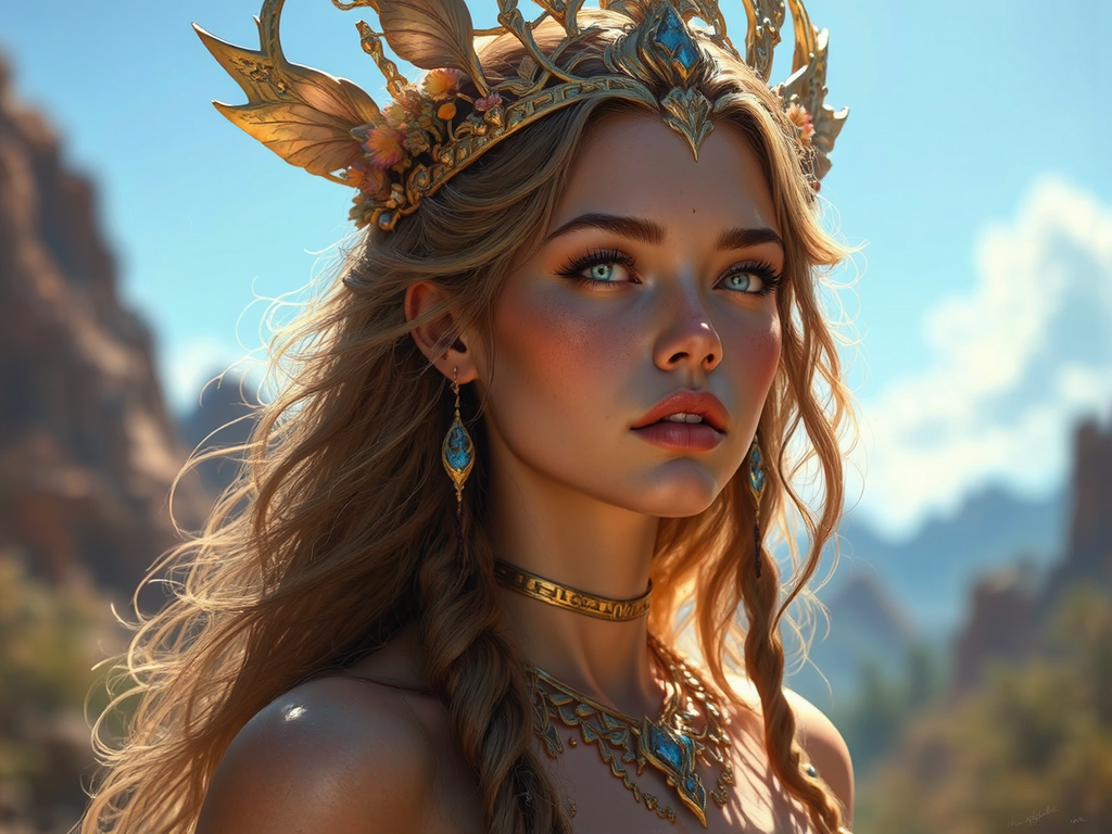 Detailed digital portrait of