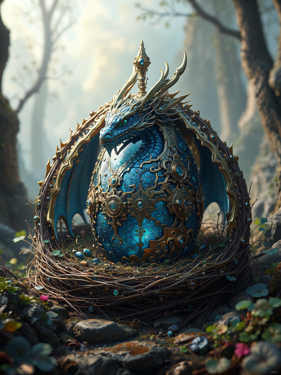 A steam-powered magical dragon's