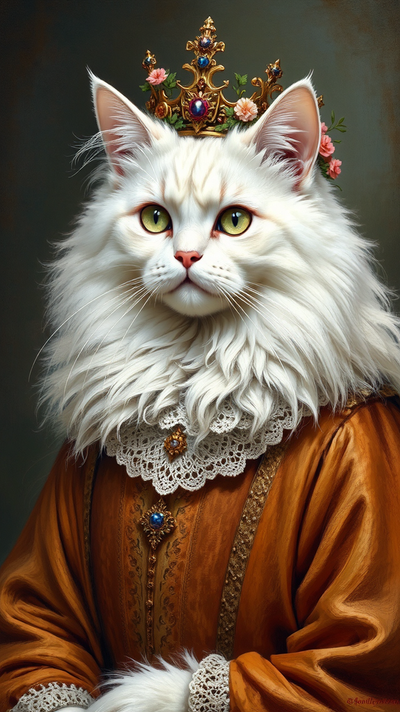 White cat in Renaissance