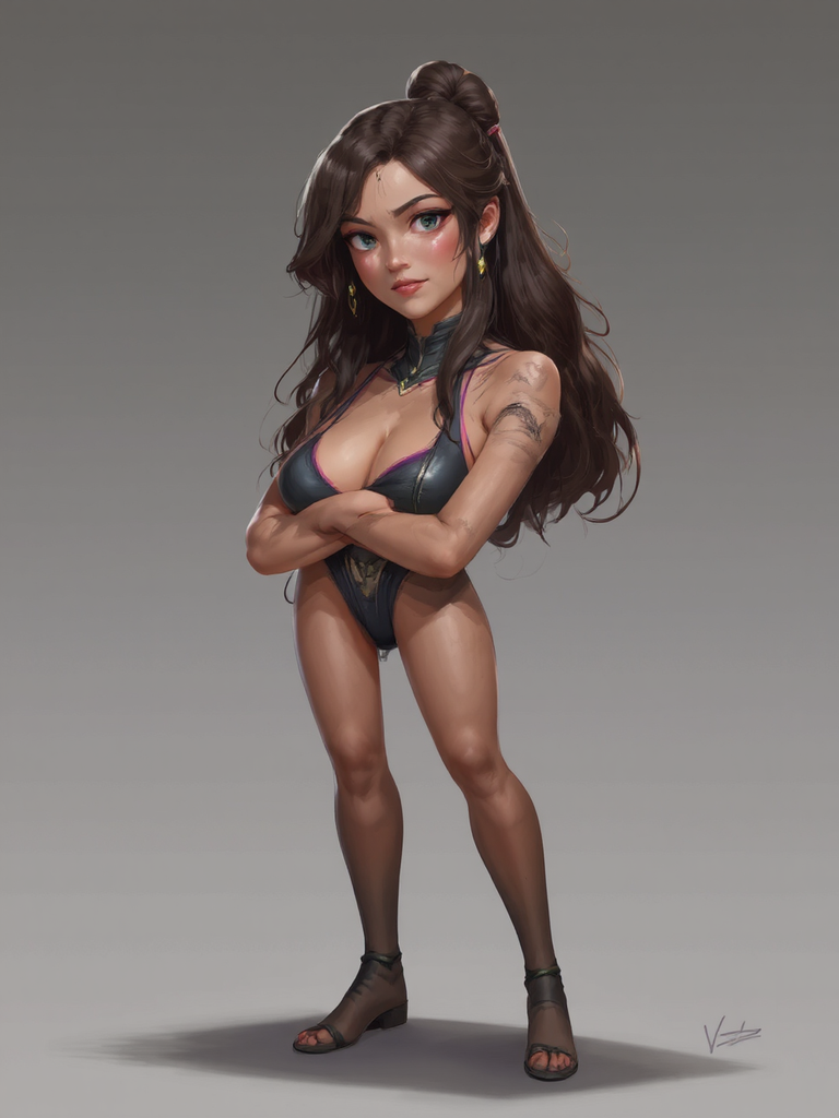 Girl with dark skin