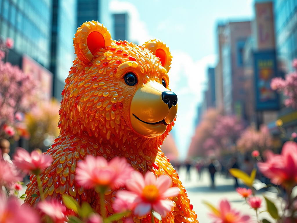 Haribo bear in futuristic
