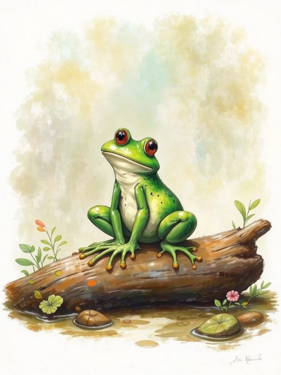 Frog sitting on a