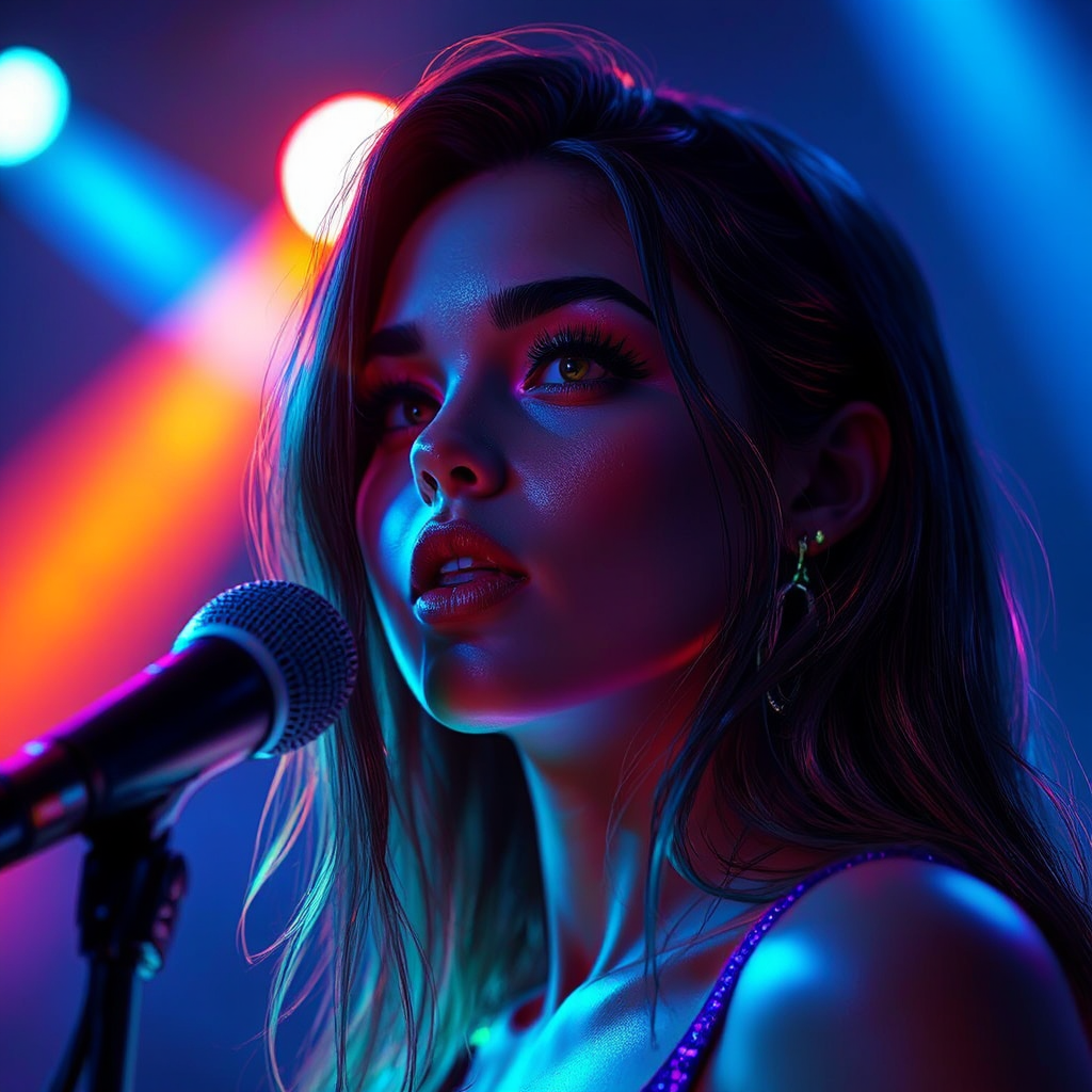 A woman on stage
