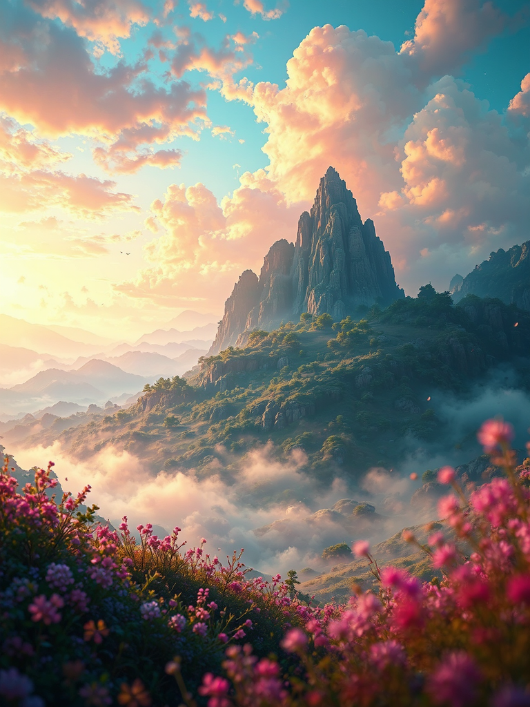 Beautiful landscape with mystical