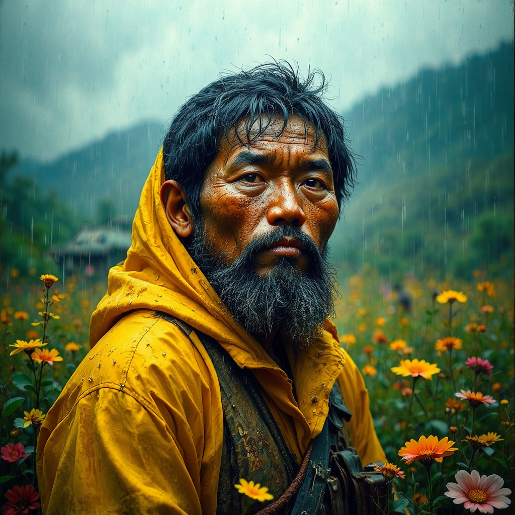 Hyperrealistic portrait in lush