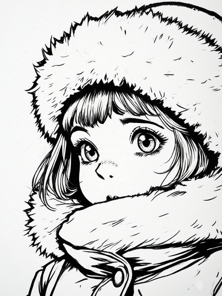 Black and white portrait