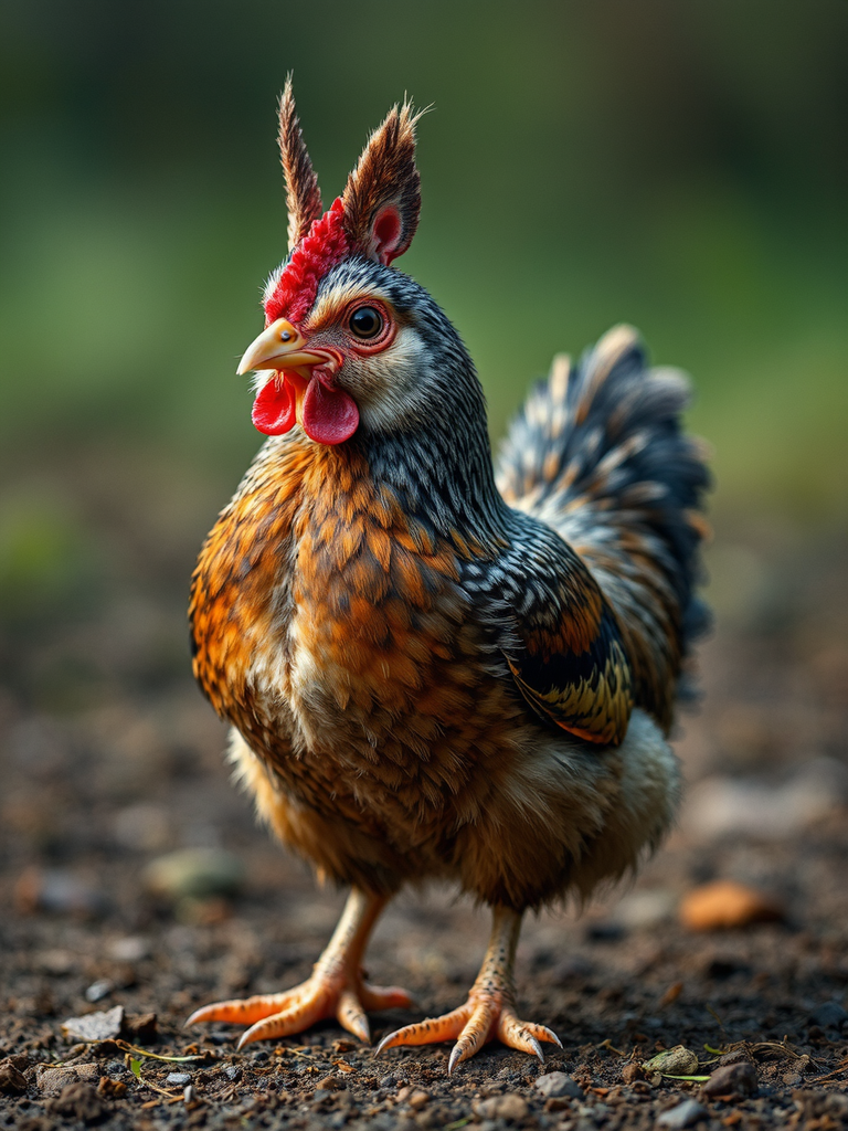 Chickens with animal-like prosthetic