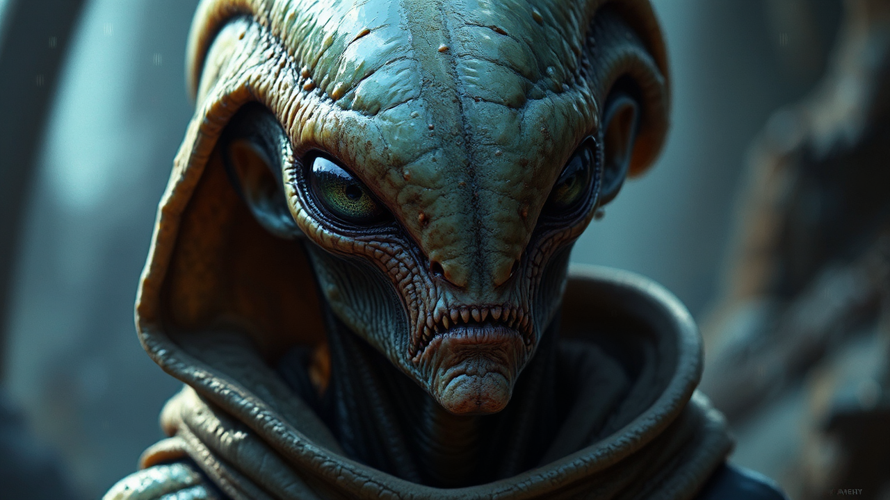 Lamprey-like alien in a