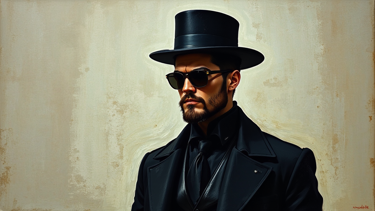 Handsome man in dark