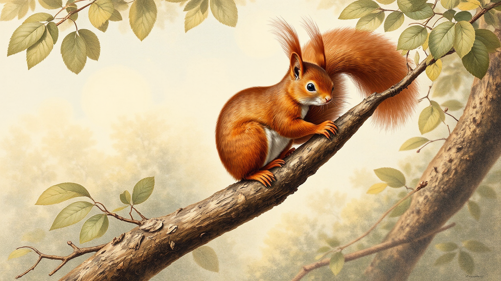 British Red Squirrel on