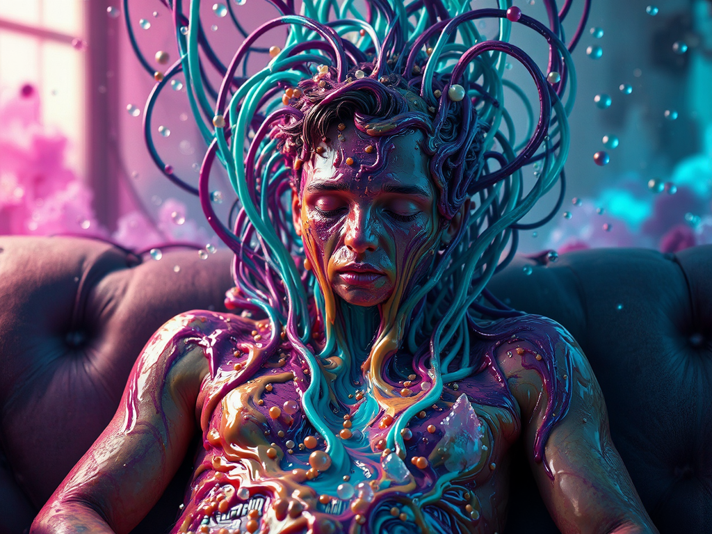 3D art with vibrant