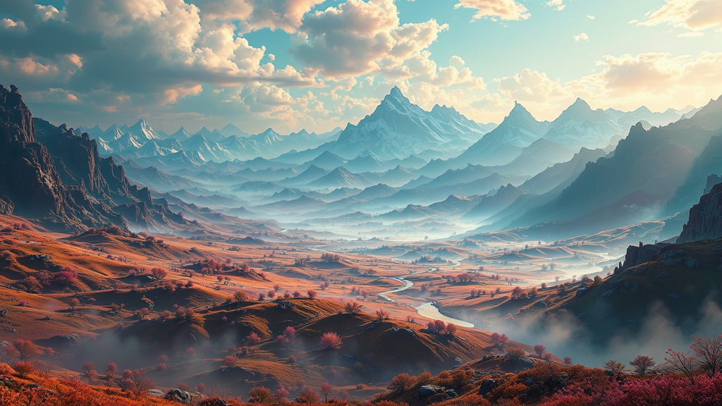 Beautiful landscape with realistic