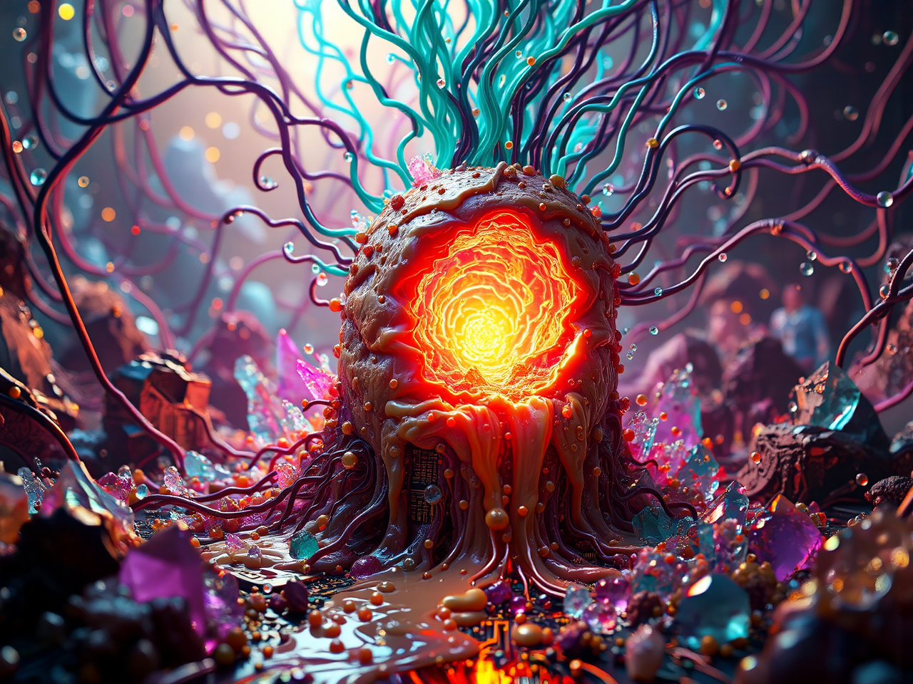 Epic sci-fi scene with