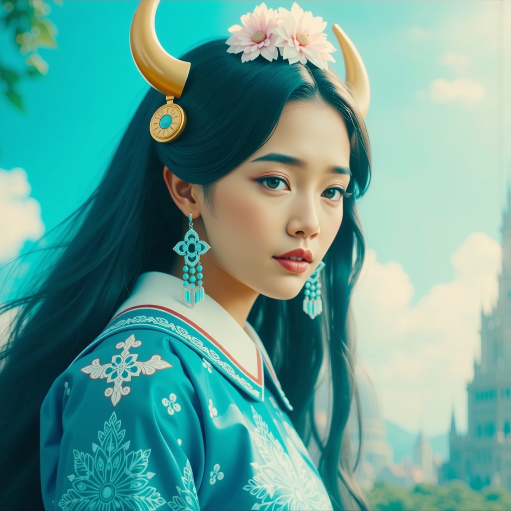 Viking girl in elaborate