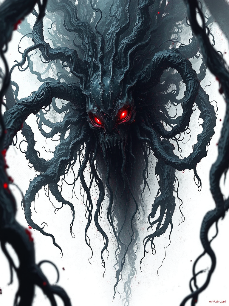 Void creature with red