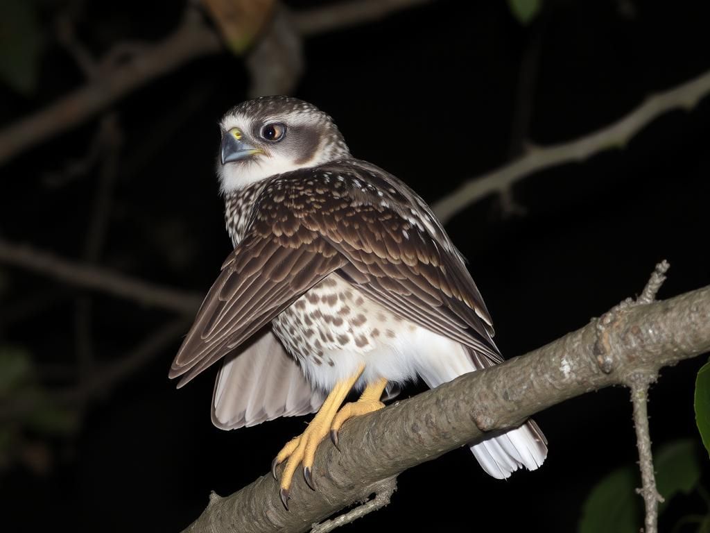 Nightingale in a moonlit