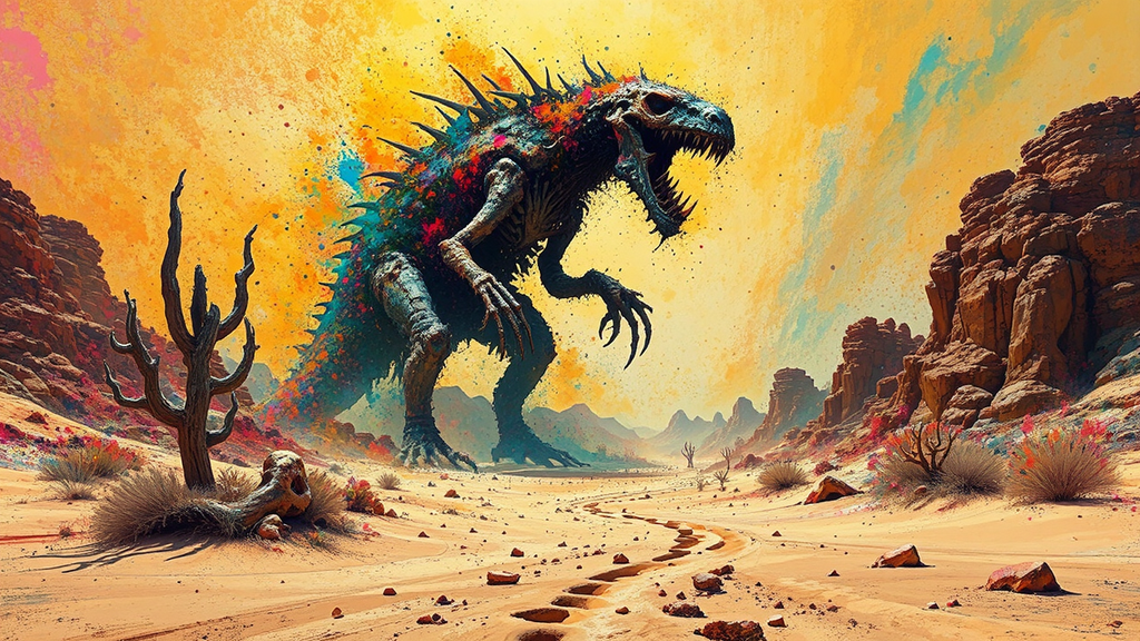 Giant monster bones in