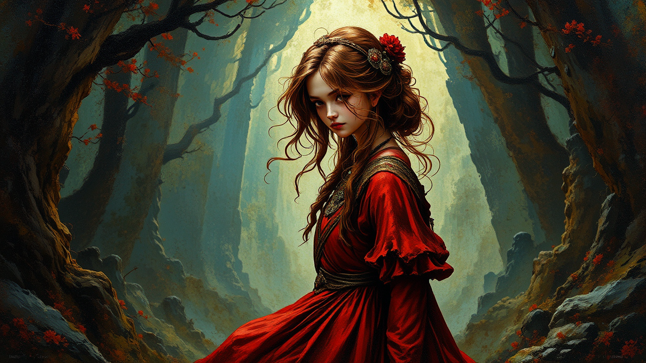 Girl in a red