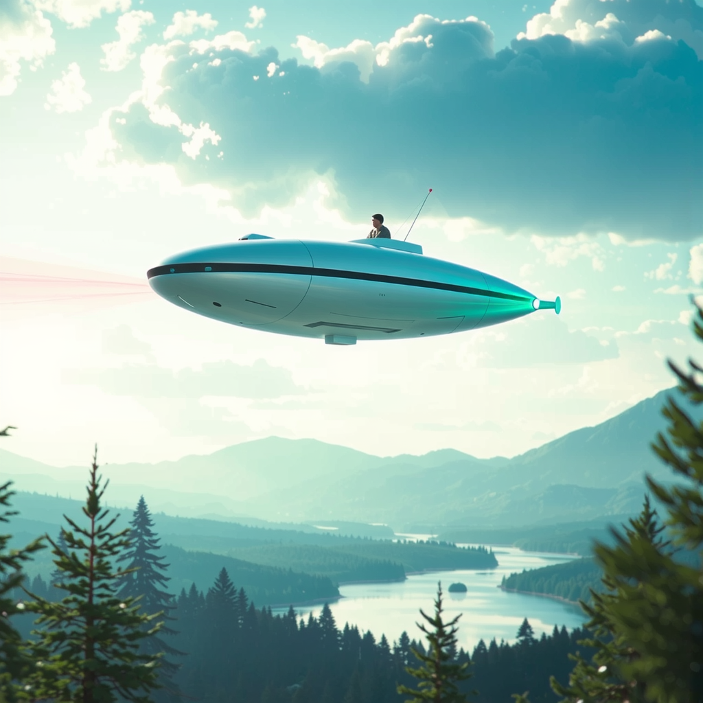 Futuristic luxury personal spaceship.