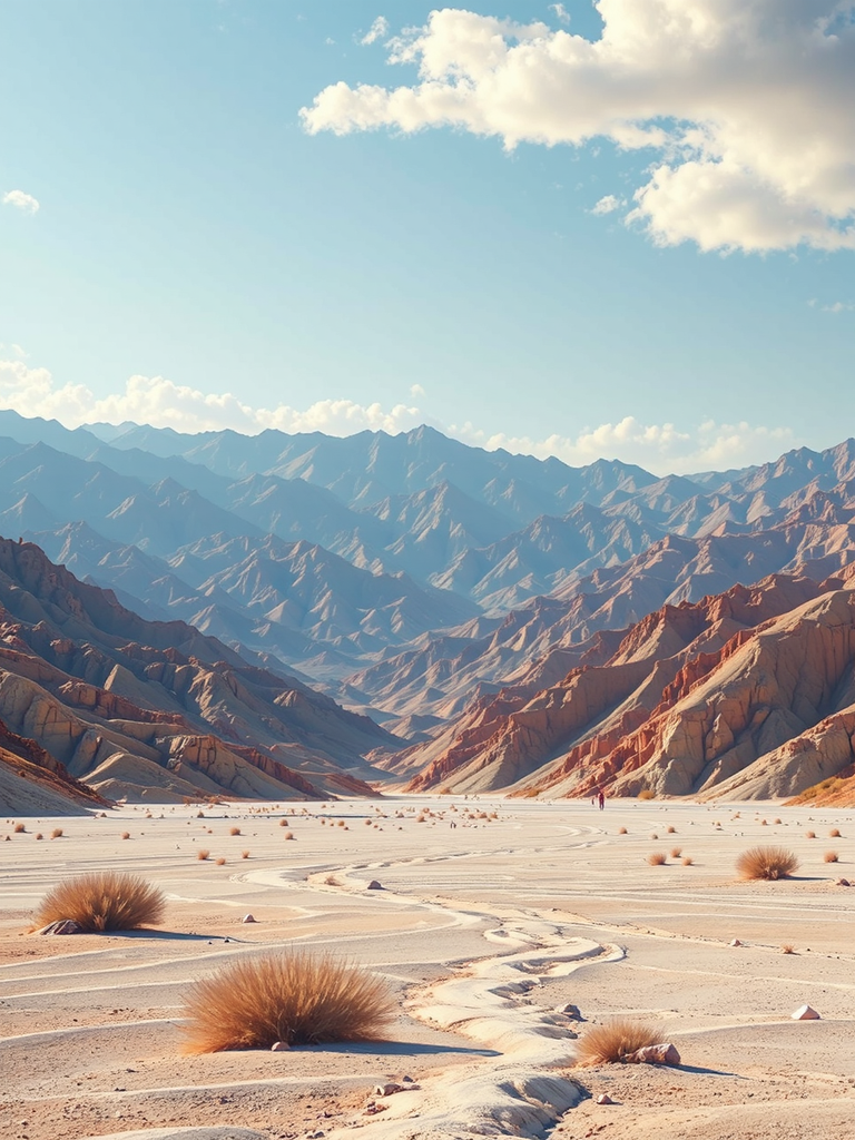 Highly detailed desert landscape.