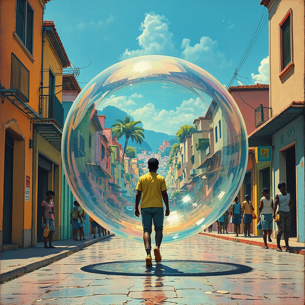 A person walking in