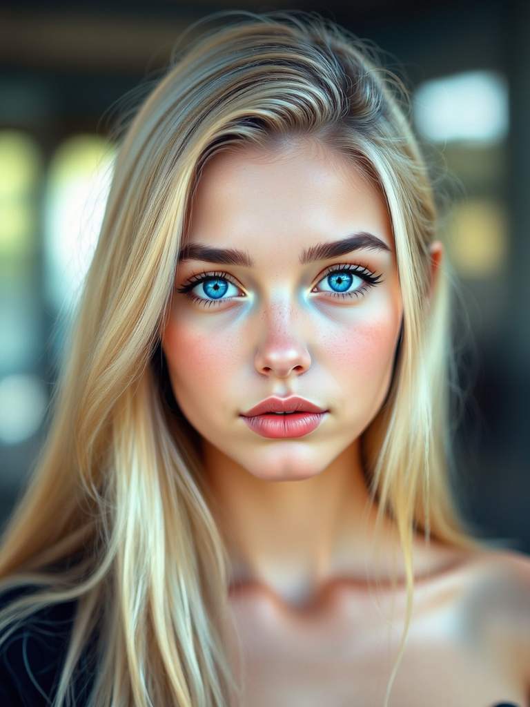 Portrait of young beautiful