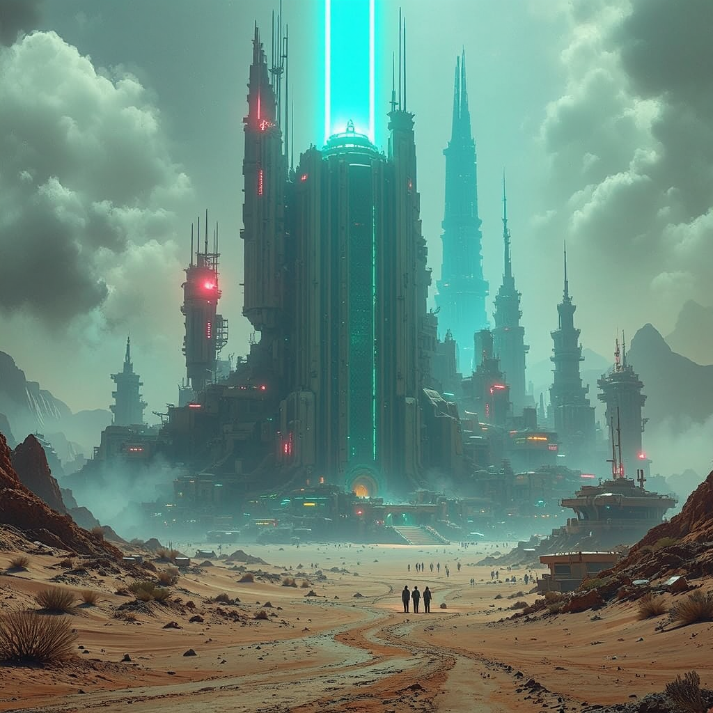 A futuristic desert military