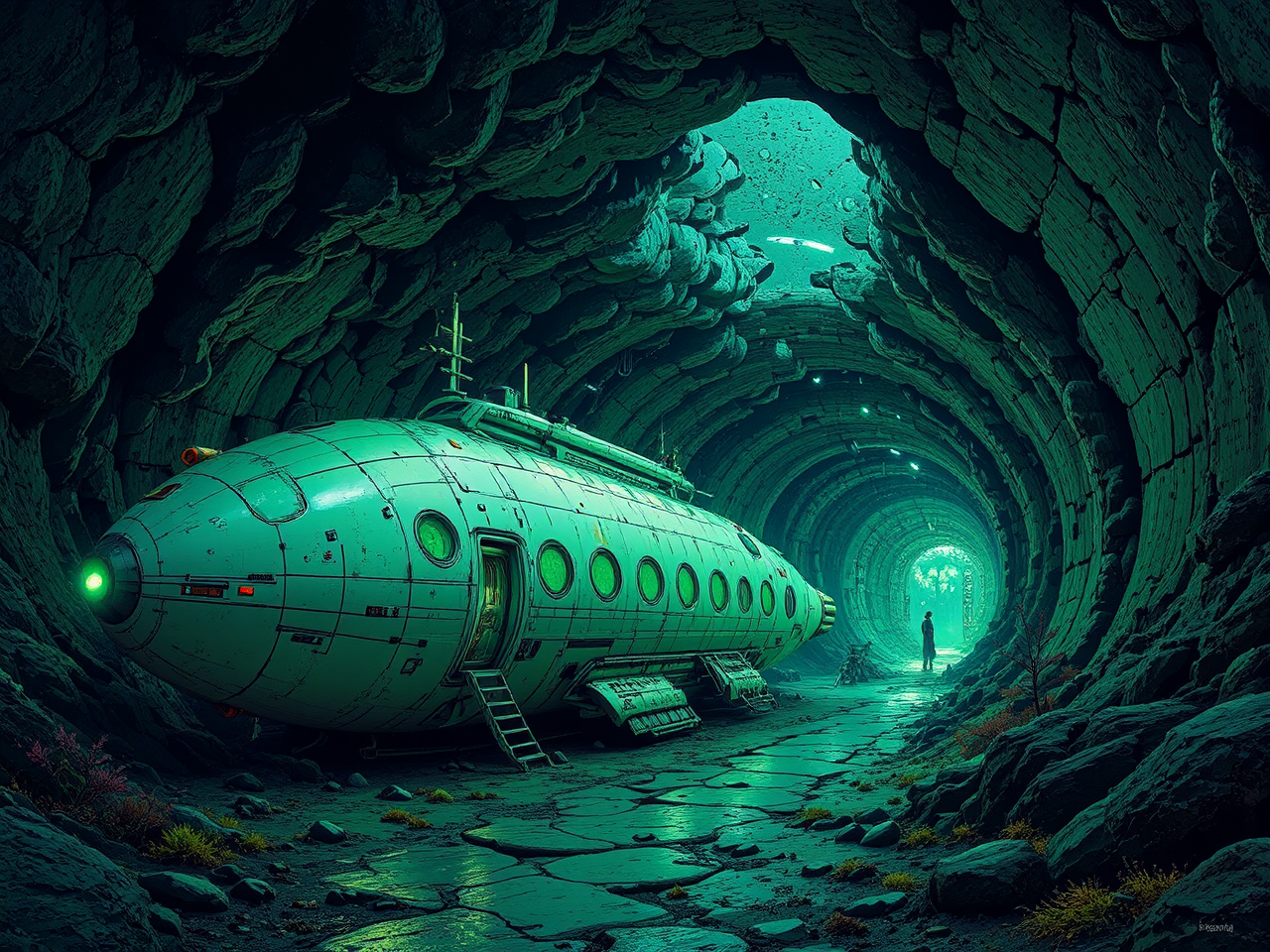 Subterranean spacecraft vehicle.