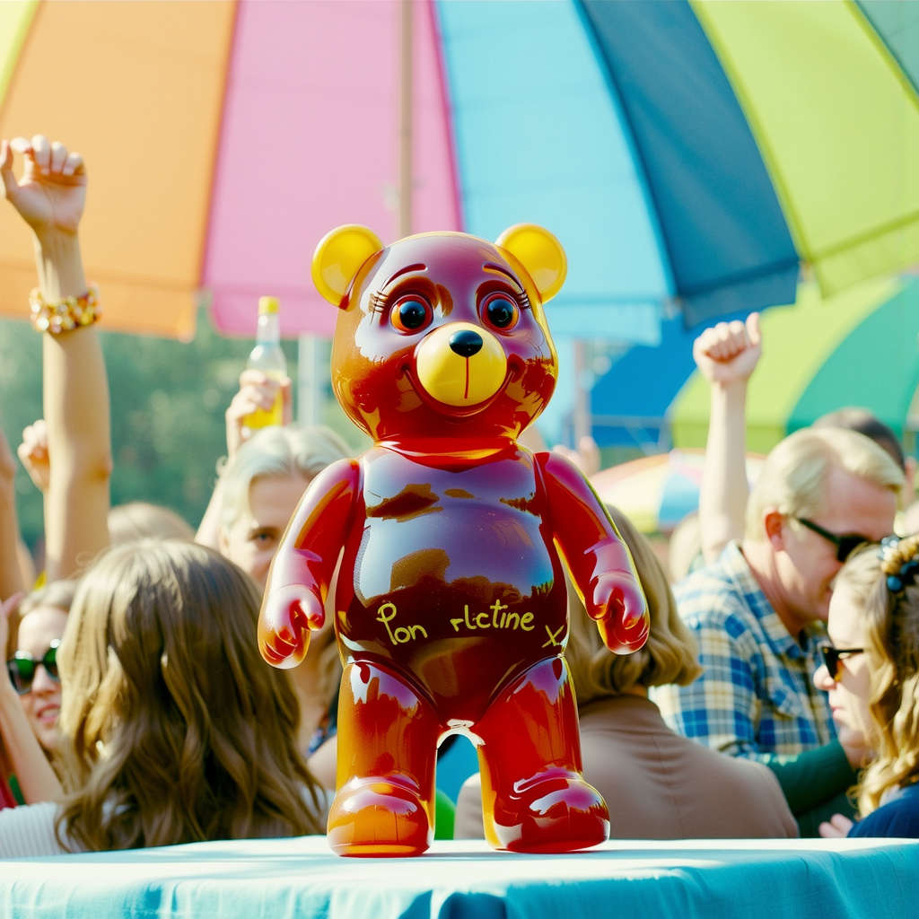 A gummy bear at
