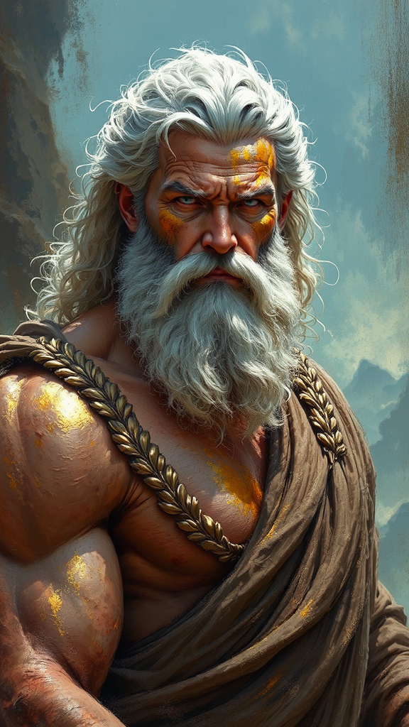 Zeus with golden body