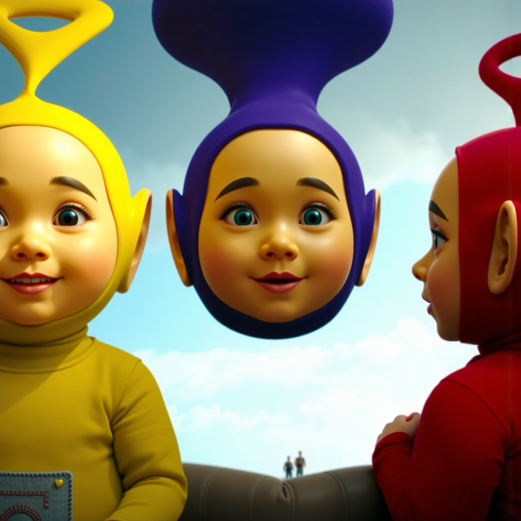 Children standing in colorful