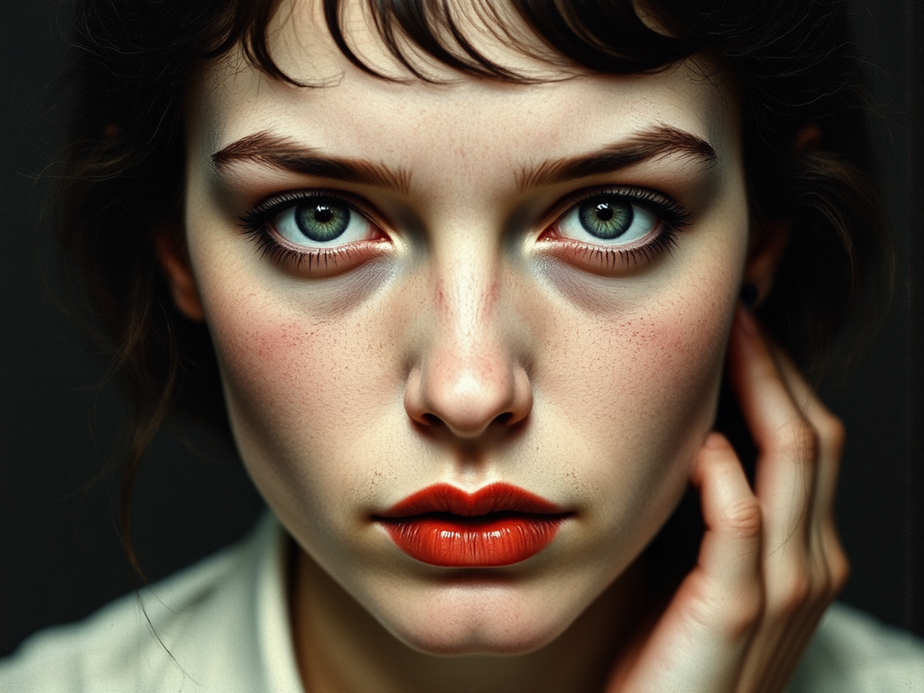 Female portrait with intense