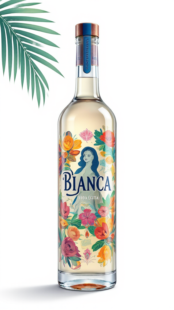 A colorful bottle with