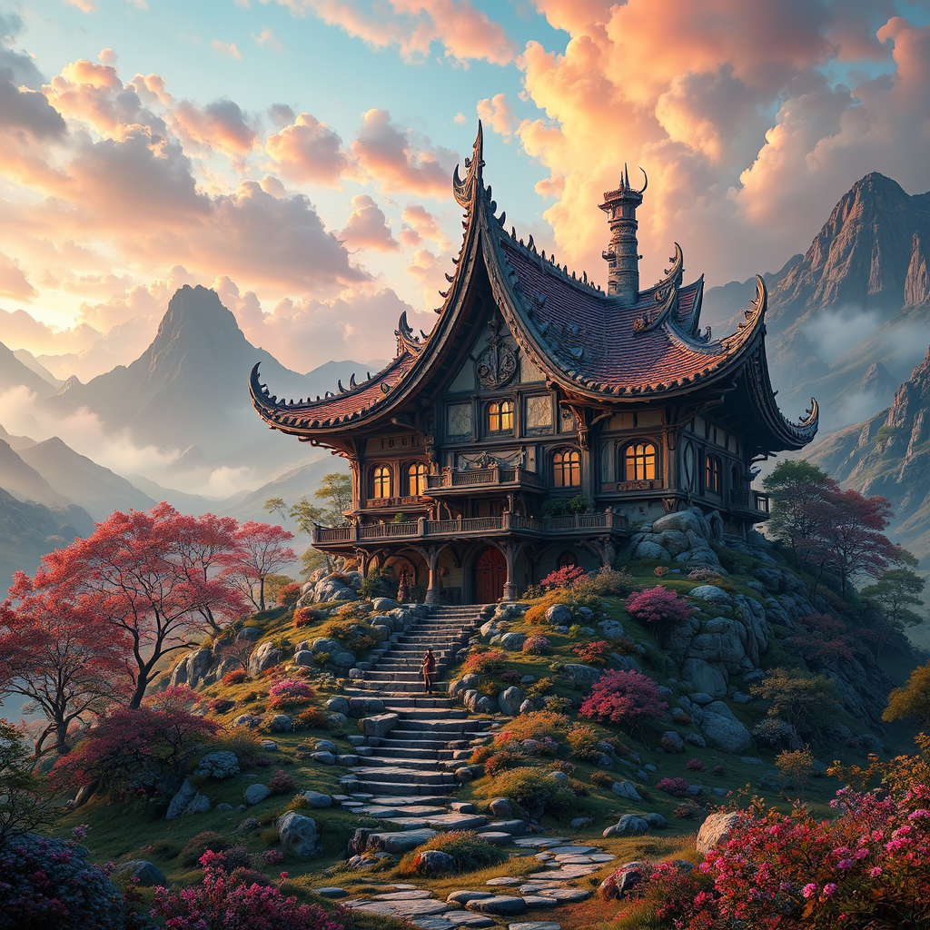 Highly detailed film landscape