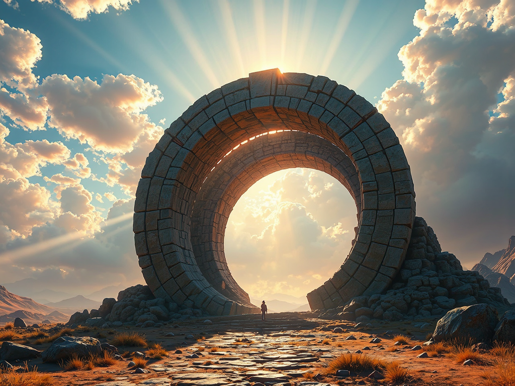 Ancient stone stargate in