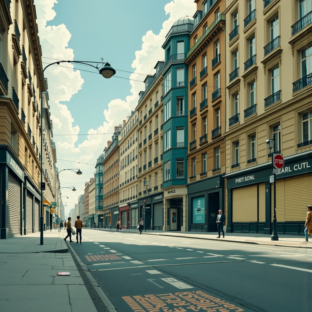 A desolate Parisian street