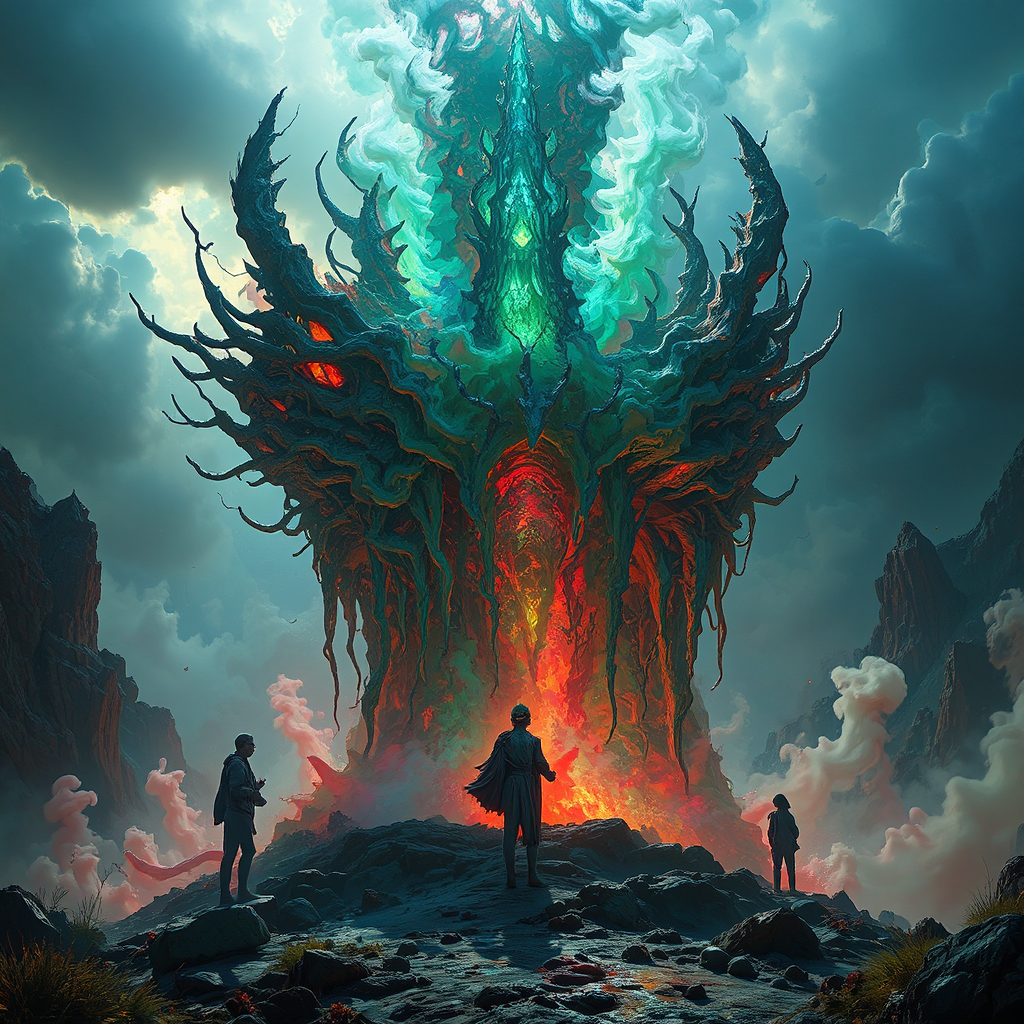 Vibrant artwork with detailed