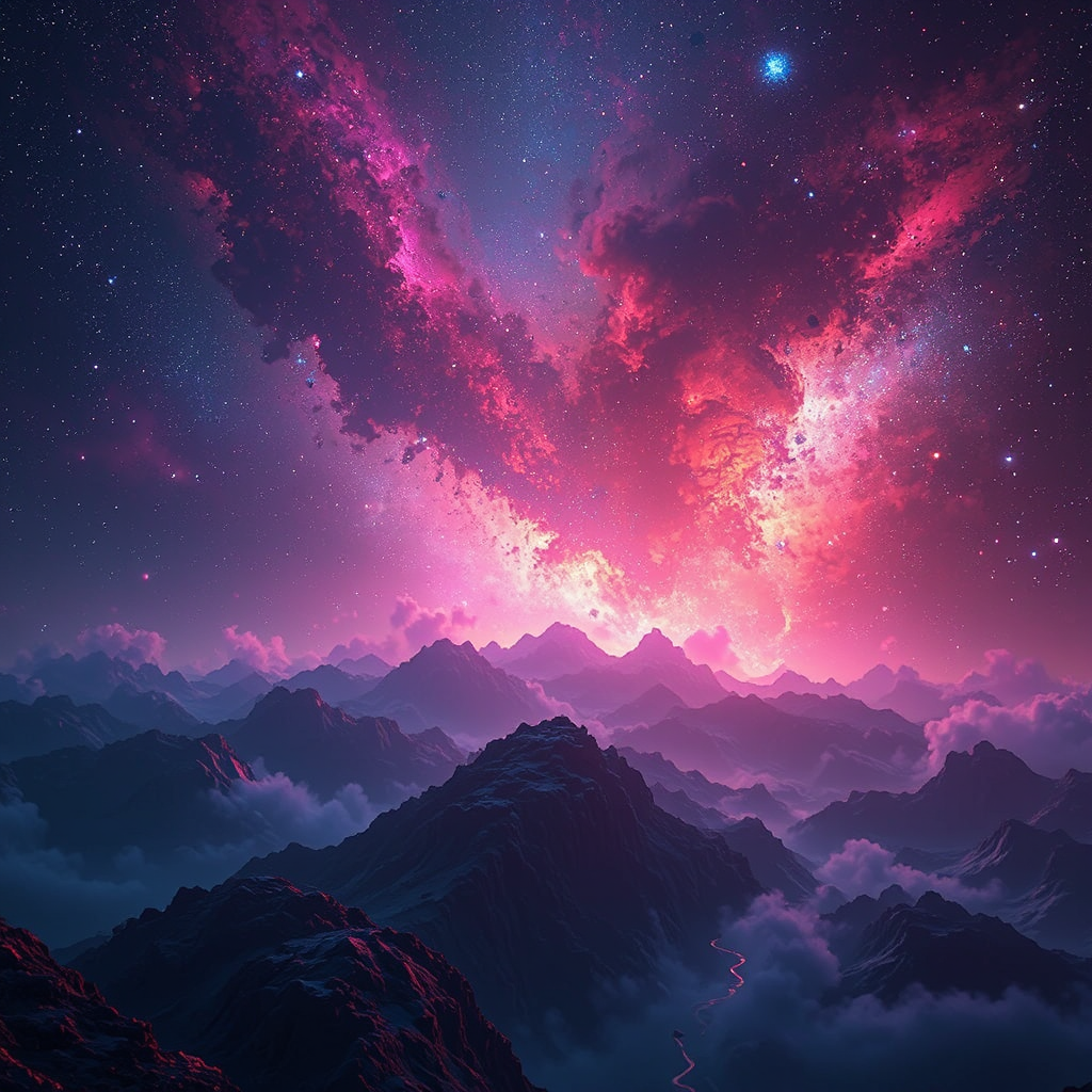 Galaxy viewed from space