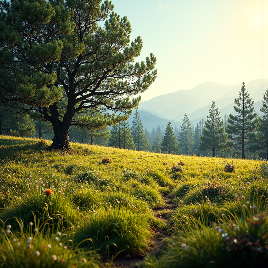 A lush grassland under